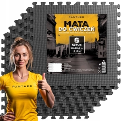 OCHRONNA MATA PODŁOGA GUMOWA PUZZLE NA SIŁOWNIĘ POD SPRZĘT 6 SZT 60x60