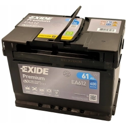 AKUMULATOR EXIDE PREMIUM 61AH 600A 61 AH EA612 !