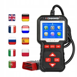 TESTER SKANER DIAGNOSTYCZNY OBD2 KONNWEI KW320 CE MENU W J. POLSKIM
