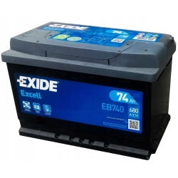 AKUMULATOR EXIDE EXCELL 74AH 680A EB740 !