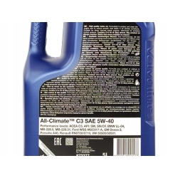 VALVOLINE ALL-CLIMATE 5W40 DIESEL C3 5L VW 505.01