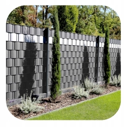 TAŚMA OGRODZENIOWA SZARA 19cm x 35m BASIC OSŁONA NA OGRODZENIE PANELOWE UV