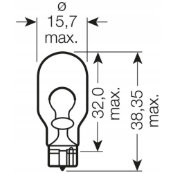 OSRAM ORIGINAL ŻARÓWKI W16W 12V W2.1X9.5D 921-02B DUO
