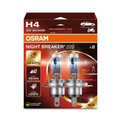ŻARÓWKI OSRAM H4 NIGHT BREAKER +220% DO +150M +20% BIELSZE ŚWIATŁO NOWOŚĆ