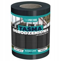 TAŚMA OGRODZENIOWA ANTRACYT 19cm x 35m OSŁONA NA OGRODZENIE PANELOWE UV