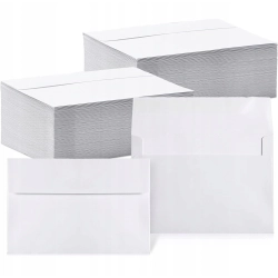 KOPERTA KOPERTY BIAŁE BIUROWE LISTOWE C6 BEZ OKIENKA MOCNY KLEJ 50 SZT