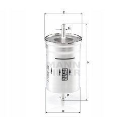 FILTR PALIWA MANN WK 830/7 DO VAG VW