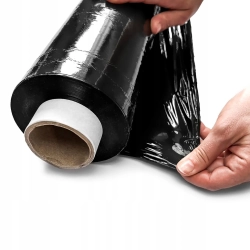 FOLIA STRETCH STRECH CZARNA CZARNY 3KG BRUTTO