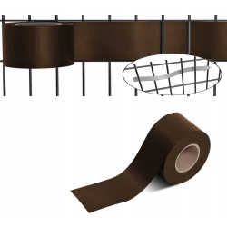 TAŚMA OGRODZENIOWA BRĄZOWA 19cm x 35m OSŁONA NA OGRODZENIE PANELOWE UV