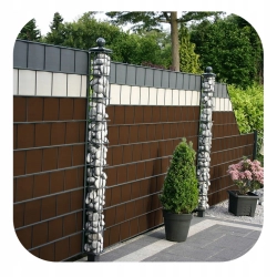 TAŚMA OGRODZENIOWA BRĄZOWA 19cm x 35m OSŁONA NA OGRODZENIE PANELOWE UV