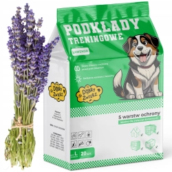 PODKŁADY CHŁONNE PREMIUM HIGIENICZNE MATY ZAPACHOWE DLA PSA L 90x60 20 SZT