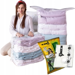 WOREK PRÓŻNIOWY KOZAK NA POŚCIEL KOC KOŁDRĘ UBRANIA 80x100x30 CM KOSTKA