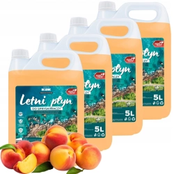 LETNI PŁYN DO SPRYSKIWACZY HYDROFOBOWY 20L USUWA OWADY ZAPACH BRZOSKWINIA