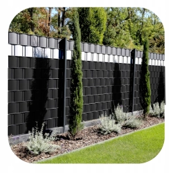 TAŚMA OGRODZENIOWA CZARNA 19cm x 35m BASIC OSŁONA NA OGRODZENIE PANELOWE UV