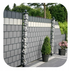 TAŚMA OGRODZENIOWA SZARA 19cm x 35m BASIC OSŁONA NA OGRODZENIE PANELOWE UV