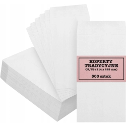 KOPERTA KOPERTY BIAŁE BIUROWE LISTOWE C5/C6 BEZ OKIENKA MOCNY KLEJ 500 SZT