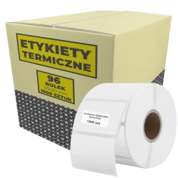 ETYKIETY TERMICZNE BIAŁE 50x30 mm 1000 szt 96 ROLEK
