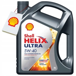 OLEJ SILNIKOWY SHELL HELIX ULTRA 5L 5W40 DIESEL BENZYNA GAS + GRATIS