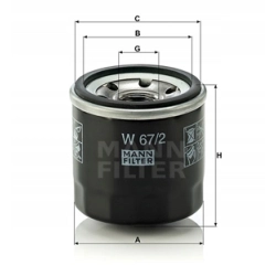 FILTR OLEJU MANN W 67/2 NISSAN OPEL W67/2