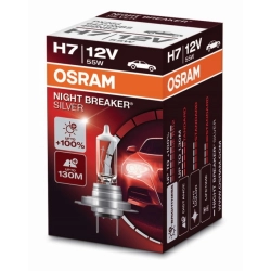 ŻARÓWKA OSRAM H7 NIGHT BREAKER SILVER +100% 12V