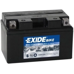 AKUMULATOR MOTOCYKLOWY EXIDE AGM12-8 8AH 145A 12V LEWY PLUS NAJNOWSZY MODEL