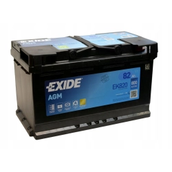 AKUMULATOR EXIDE START-STOP AGM 82AH 800A EK800 NEW MODEL ASSISTANCE EK820