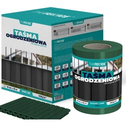 TAŚMA OGRODZENIOWA BASIC LINE 19cm x 35m ZIELONA NA OGRODZENIE PANELOWE UV