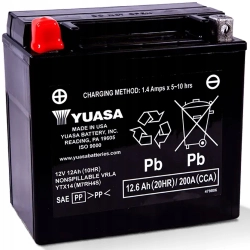 AKUMULATOR MOTOCYKLOWY YUASA MF AGM YTX14 12V 12AH 200A