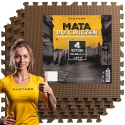 OCHRONNA MATA PODŁOGA GUMOWA PUZZLE NA SIŁOWNIĘ POD SPRZĘT 4 SZT 60x60