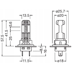 OSRAM ŻARÓWKA LED H18/H7 (2 SZT.) LEDRIVING HL EASY 12V