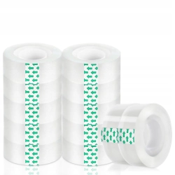 TAŚMA KLEJĄCA BIUROWA IDEALNIE PRZEŹROCZYSTA CRYSTALCLEAR 12mm 10m 12szt