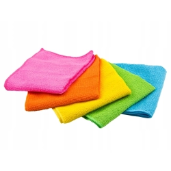 ŚCIERKI Z MIKROFIBRY 30x30CM ZESTAW 5 SZT DO SPRZĄTANIA DOMU BIURA ŁAZIENKI