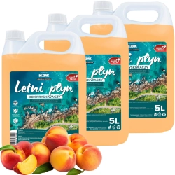 LETNI PŁYN DO SPRYSKIWACZY HYDROFOBOWY 15L USUWA OWADY ZAPACH BRZOSKWINIA