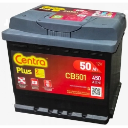 AKUMULATOR CENTRA PLUS 50AH 450A CB501 LEWY+