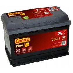 AKUMULATOR CENTRA PLUS 74AH 680A CB741 LEWY+