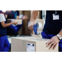 Taśma pakowa mocna taśma klejąca 48 mm/66y klej hot melt kauczuk BRĄZOWA