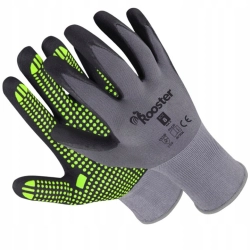 RĘKAWICE ROBOCZE SPANDEKS NYLON + NITRYL Z FLEX DOTS ROZMIAR 8