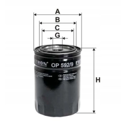 FILTR OLEJU FILTRON OP592/9 DO CITROEN FIAT