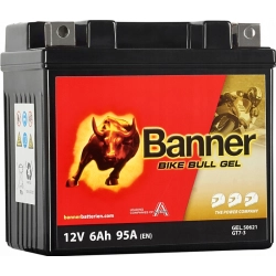 AKUMULATOR MOTOCYKLOWY 506 21 50621 BANNER BIKE BULL GEL 12V 6AH 115A