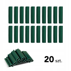 KLIPSY DO TAŚMY OGRODZENIOWEJ THEFENCE 475CM ZIELONE 20 SZT.