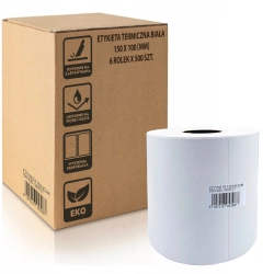 ETYKIETY TERMICZNE 100x150 500szt KARTON 6 ROLEK