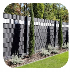 TAŚMA OGRODZENIOWA ANTRACYT 19cm x 26m PREMIUM OGRODZENIE PANELOWE + UV