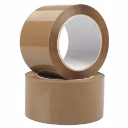 Taśma pakowa mocna taśma klejąca 48 mm/66y klej hot melt kauczuk BRĄZOWA