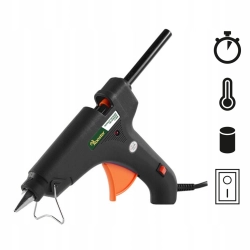 PISTOLET DO KLEJU NA GORĄCO 100W (METALOWA DYSZA) +5 WKŁADÓW KLEJU 11x200mm