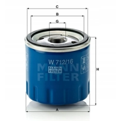 FILTR OLEJU MANN W712/16 FIAT W 712/16