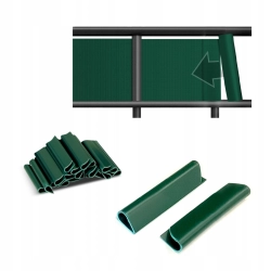 KLIPSY DO TAŚMY OGRODZENIOWEJ THEFENCE 475CM ZIELONE 20 SZT.