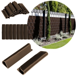 KLIPSY DO TAŚMY OGRODZENIOWEJ THEFENCE 475CM BRĄZOWE 20 SZT.