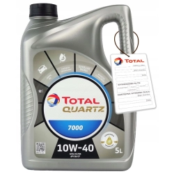 TOTAL QUARTZ 7000 10W40 5L 10W-40 + GRATIS