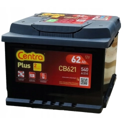 AKUMULATOR CENTRA PLUS 62AH 540A CB621 LEWY+