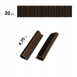 KLIPSY DO TAŚMY OGRODZENIOWEJ THEFENCE 475CM BRĄZOWE 20 SZT.